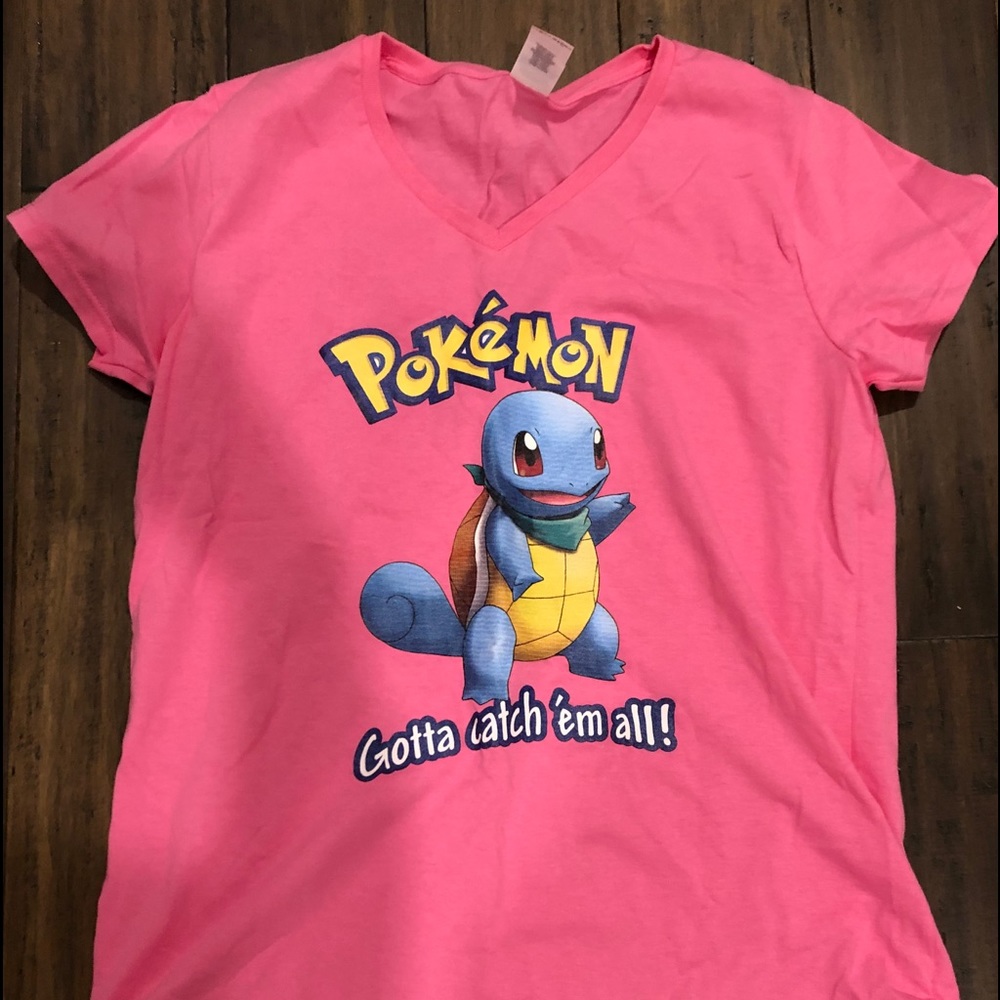 Bright pink Pokémon “Gotta catch ‘me all” shirt